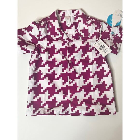 Minny Wet Swimwear Houndstooth Shirt & Short Carson Set Purple Kids 7Y-8Y NWT - Picture 3 of 7